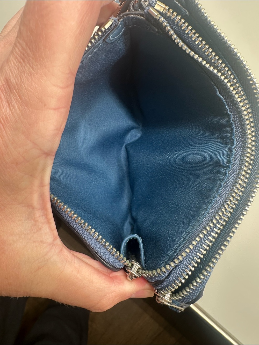 Coach Blue Leather Zip Wristlet Wallet - Picture 11 of 12